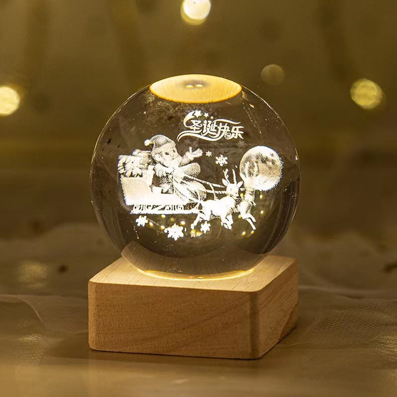 Luminous Starry Sky And Planets Moon Moon Crystal Ball Small