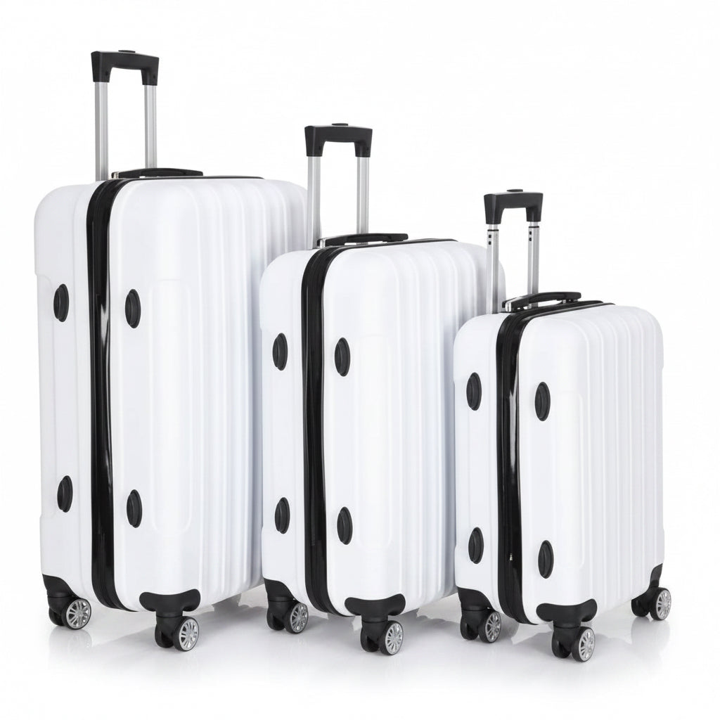 3-in-1 Multifunktionaler Reisekoffer mit großem Fassungsvermögen, Weiß