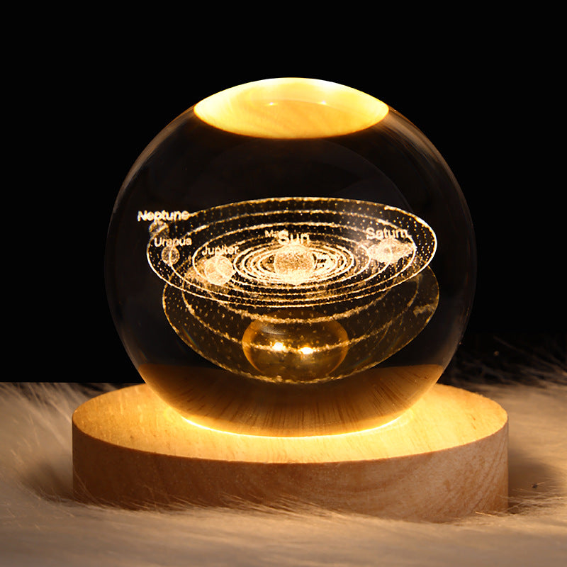 Luminous Starry Sky And Planets Moon Moon Crystal Ball Small