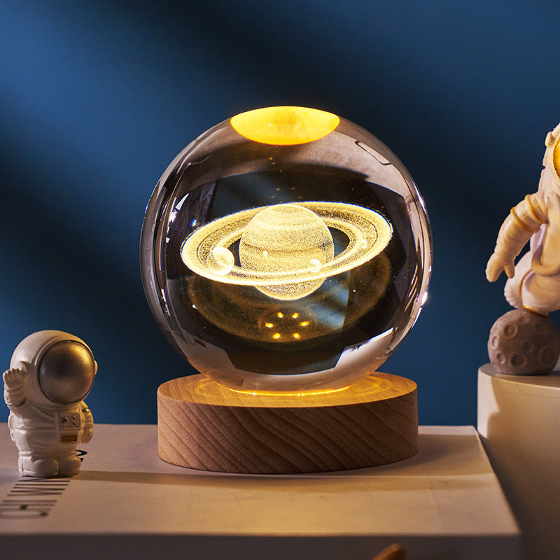 Luminous Starry Sky And Planets Moon Moon Crystal Ball Small