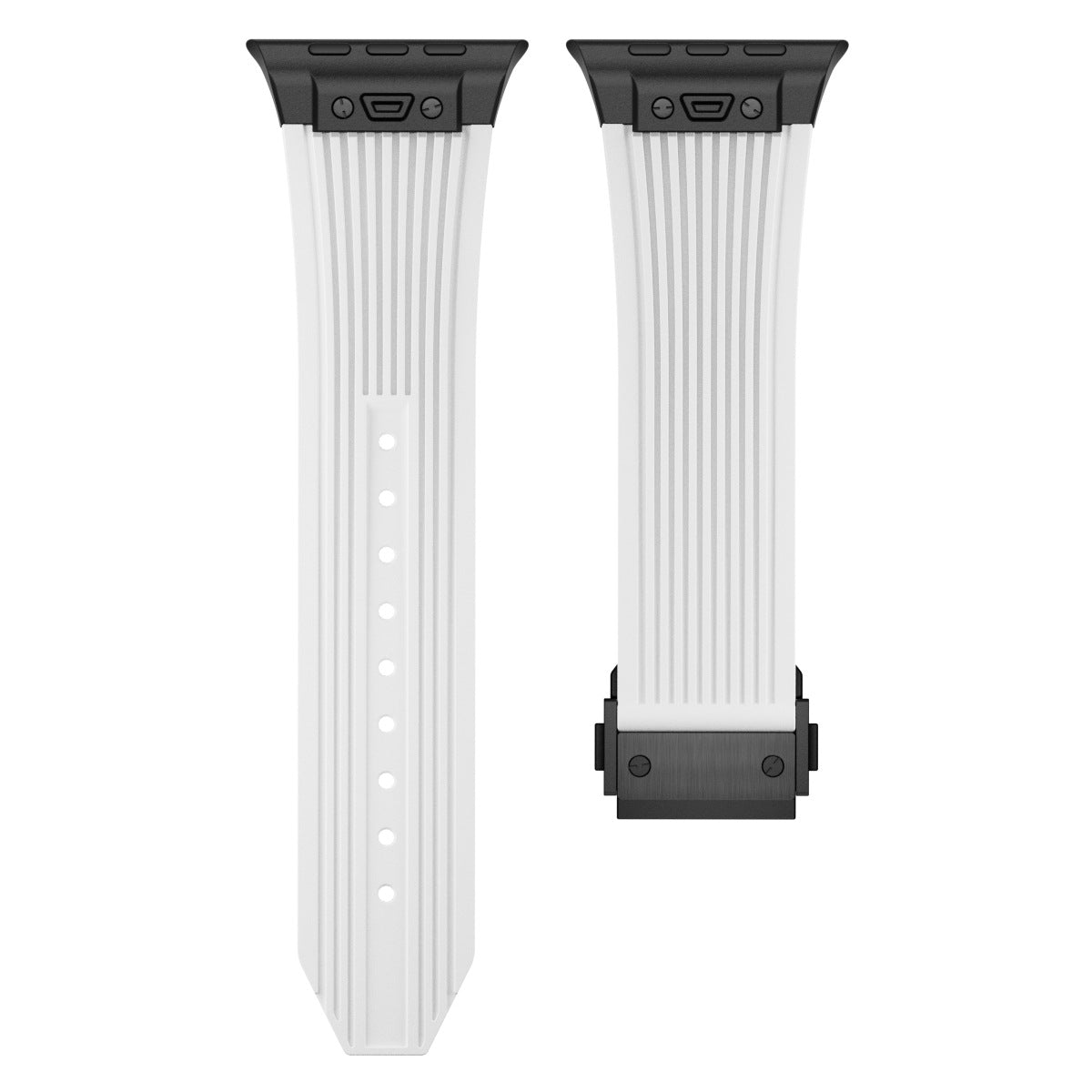 Transparent Liquid Elastic Silicone Metal Folding Buckle Watch Strap