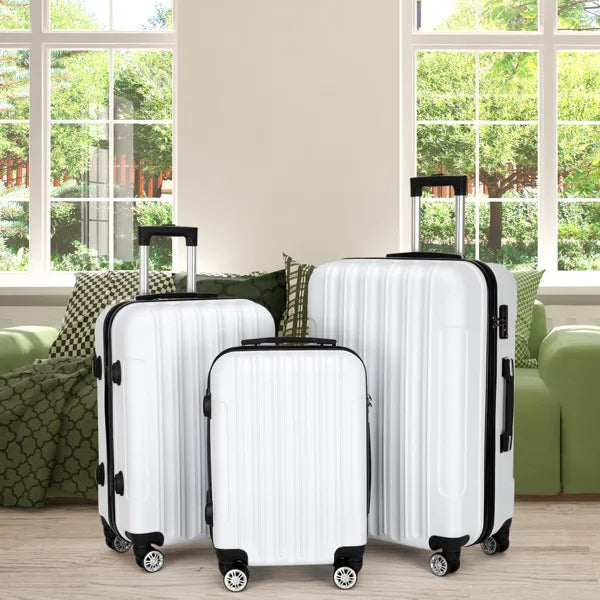 3-in-1 Multifunktionaler Reisekoffer mit großem Fassungsvermögen, Weiß