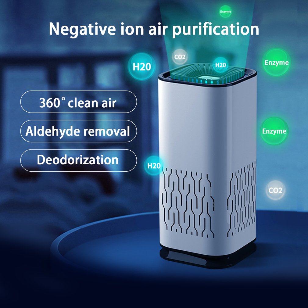 Car Air Purifier Portable Negative Ion Generator Remove Formaldehyde Dust Smoke Air Freshen Washer For Home Car - TS Store