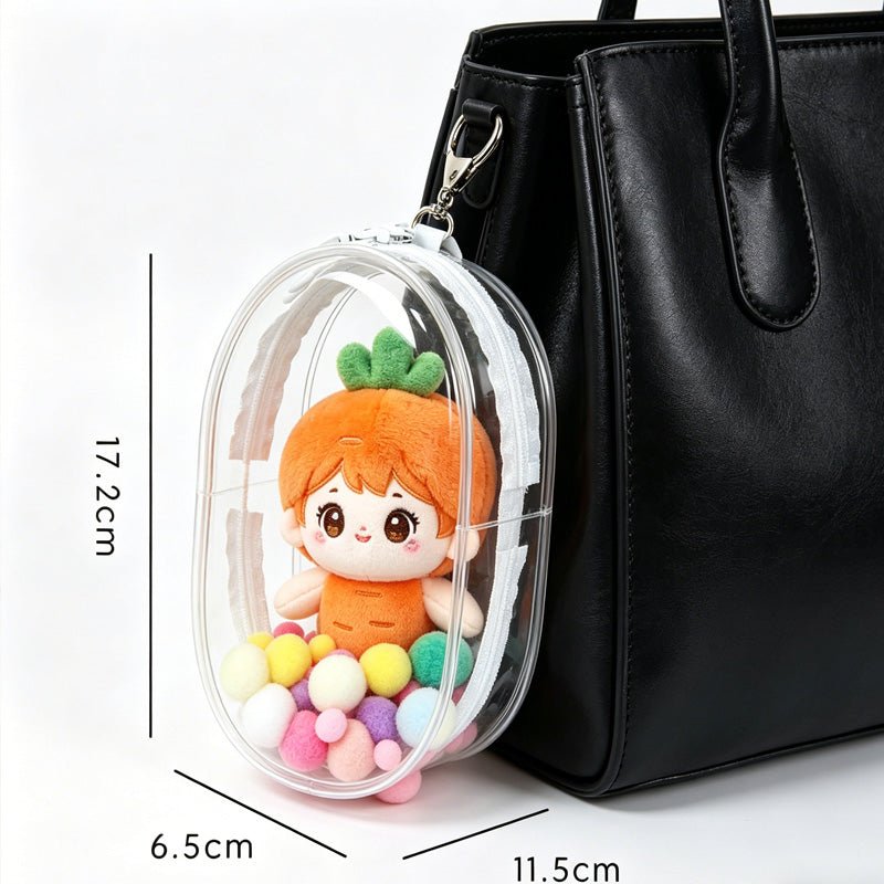 Doll Backpack,Mini Storage Case,PVC Dustproof Small Doll Bag For Mini Dolls Figures,labubu Doll Bag - TS Store