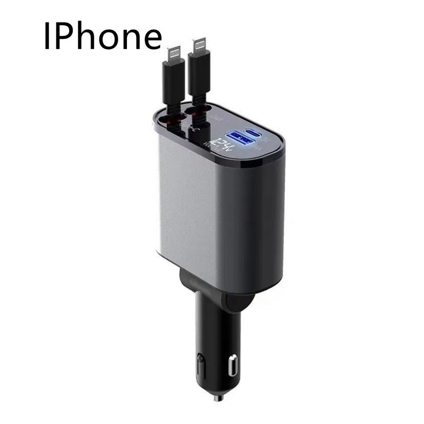 Metal Car Charger 100W Super Fast Charging - TS Store