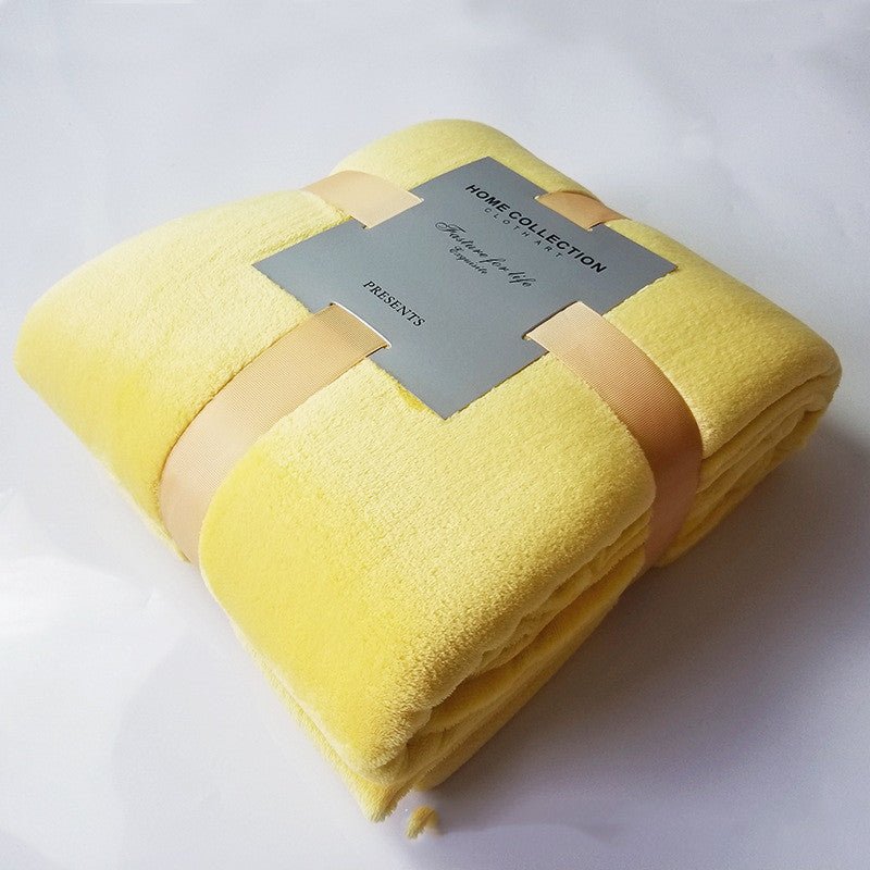 Pure Color Fleece Fleece Blanket Travel Blanket - TS Store