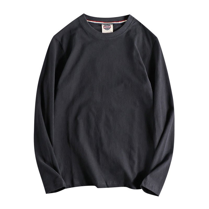 Solid - color Washed Pullover Base Shirt - TS Store