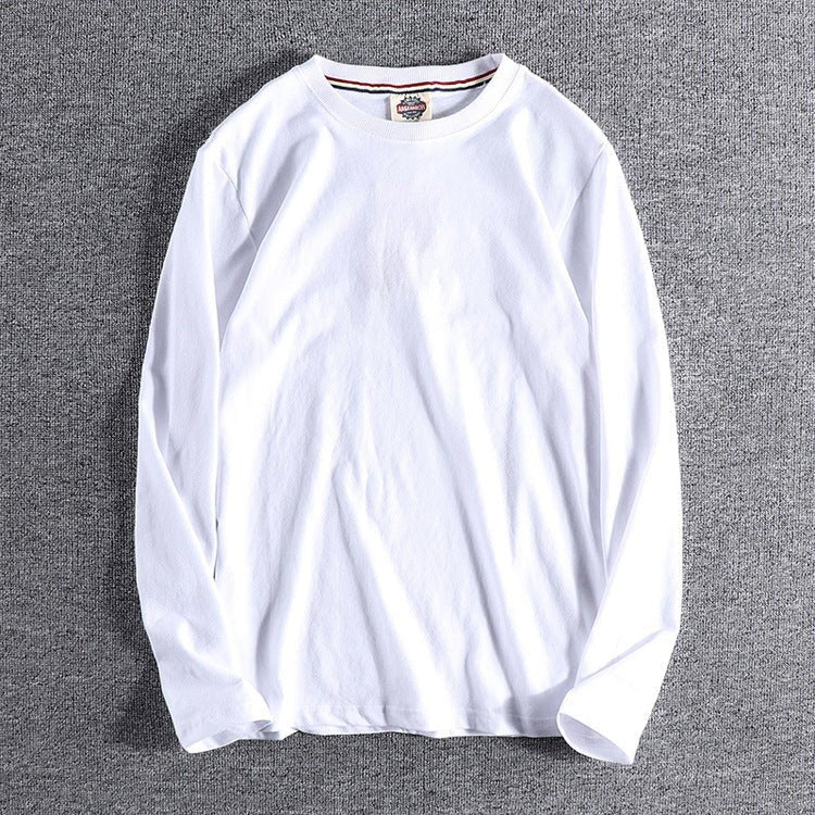 Solid - color Washed Pullover Base Shirt - TS Store