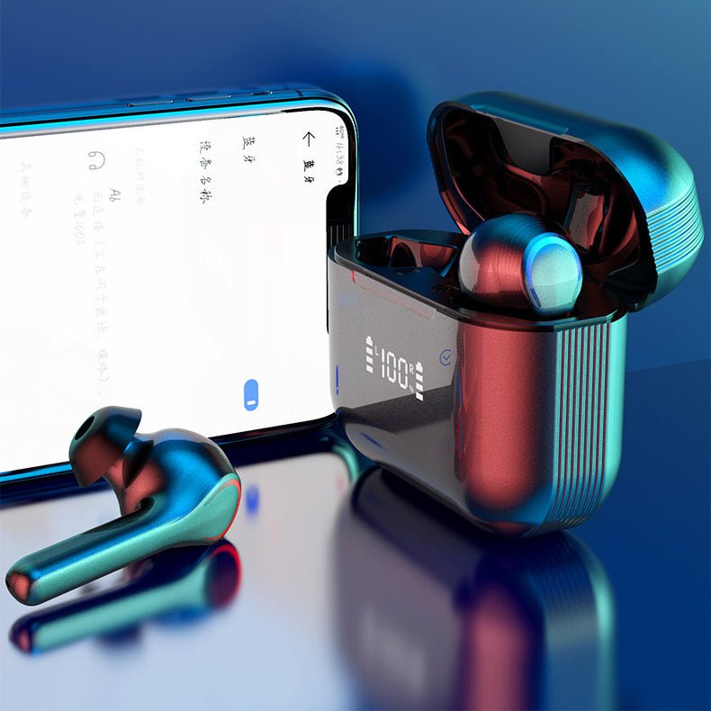 Touch Control Bluetooth Mini Earphones for Sports Music Stereo Digital Display in - ear Wireless Earbuds - TS Store