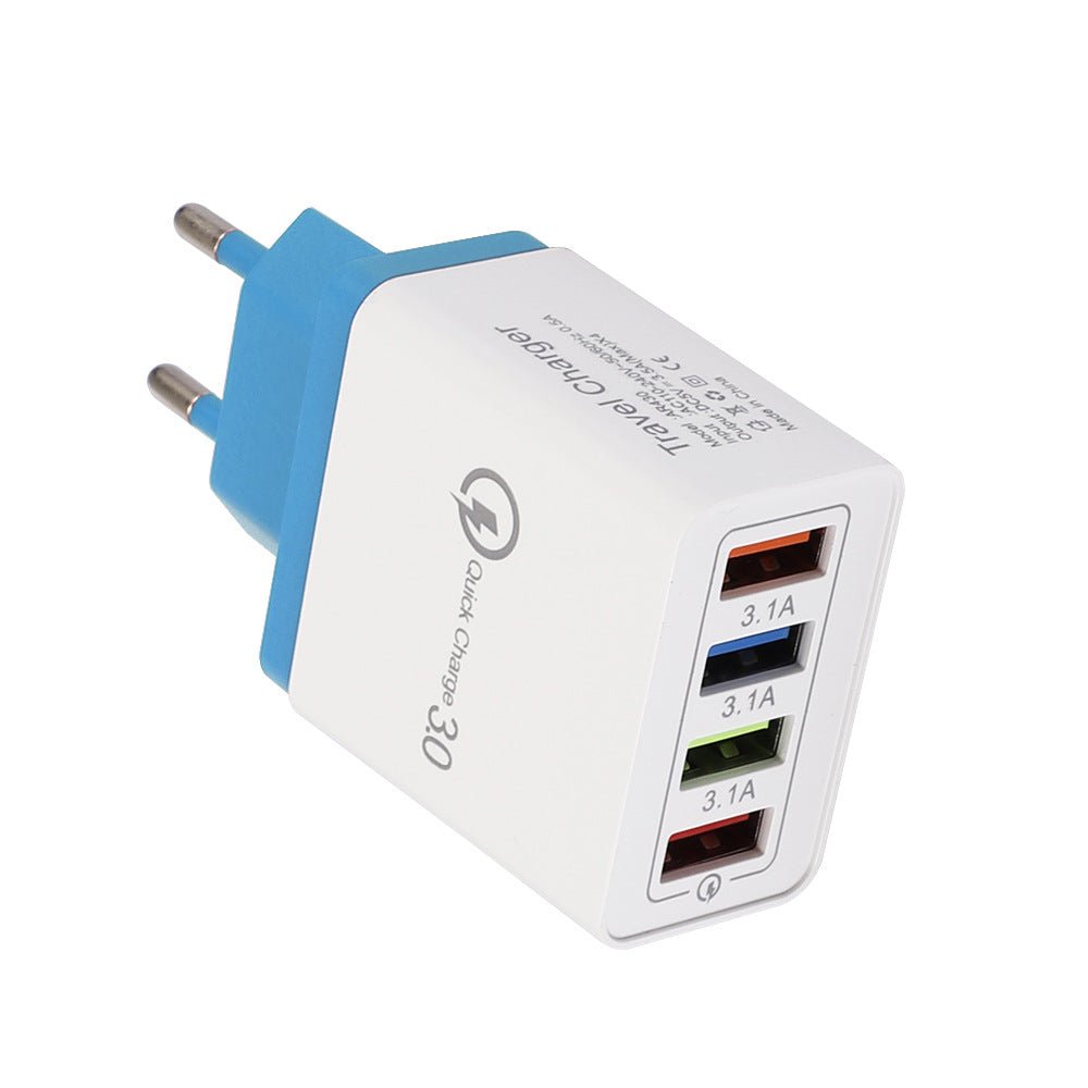 USB Charger Quick Charge 3.0 4 Phone Adapter For Tablet Portable Wall Mobile Charger Fast Charger - TS Store