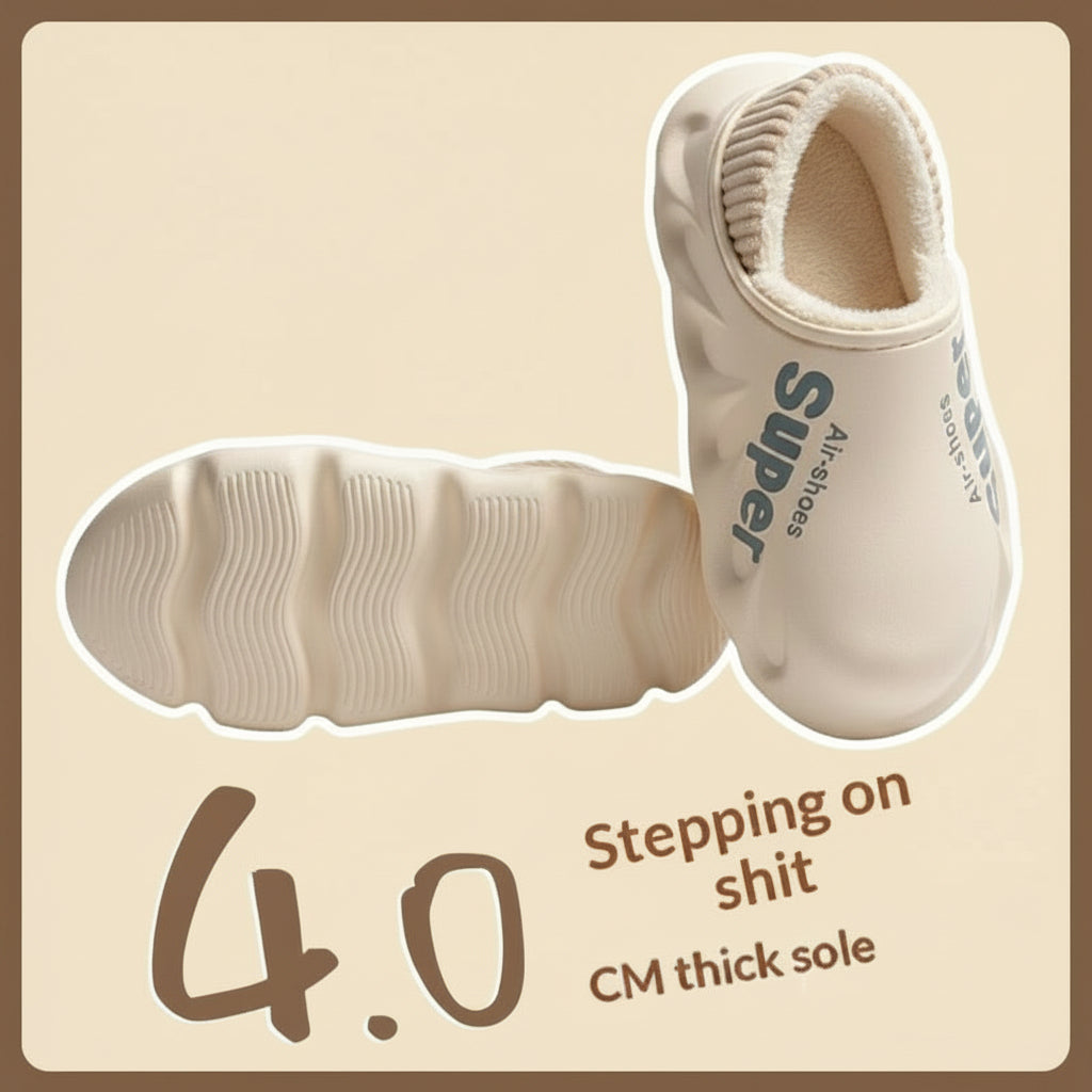 Waterproof Heel - closing Cotton Slippers Warm For Fall And Winter - TS Store