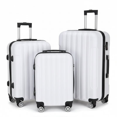 3-in-1 Multifunktionaler Reisekoffer mit großem Fassungsvermögen, Weiß