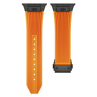 Transparent Liquid Elastic Silicone Metal Folding Buckle Watch Strap