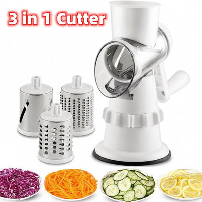 3 In 1 Vegetable Slicer Manual Kitchen Accessories Grater For Vegetable Cutter Round Chopper Mandolin Shredder Potato Home Kitchen Supplies Kitchen Gadgets - TS Store