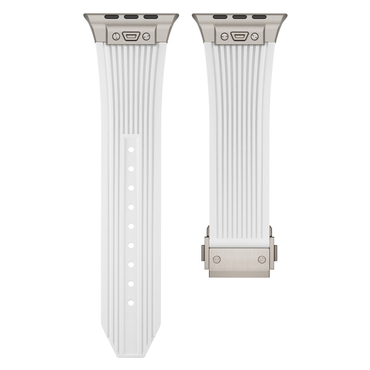 Transparent Liquid Elastic Silicone Metal Folding Buckle Watch Strap