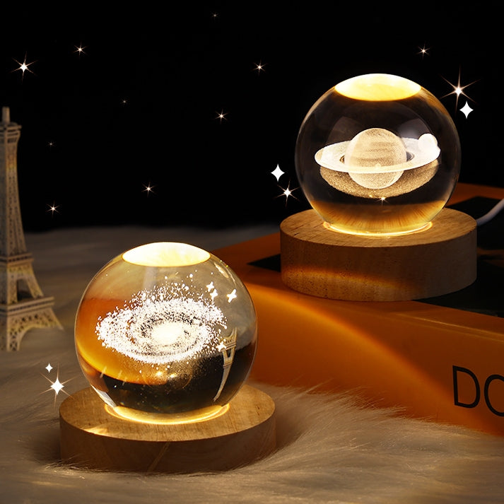 Luminous Starry Sky And Planets Moon Moon Crystal Ball Small