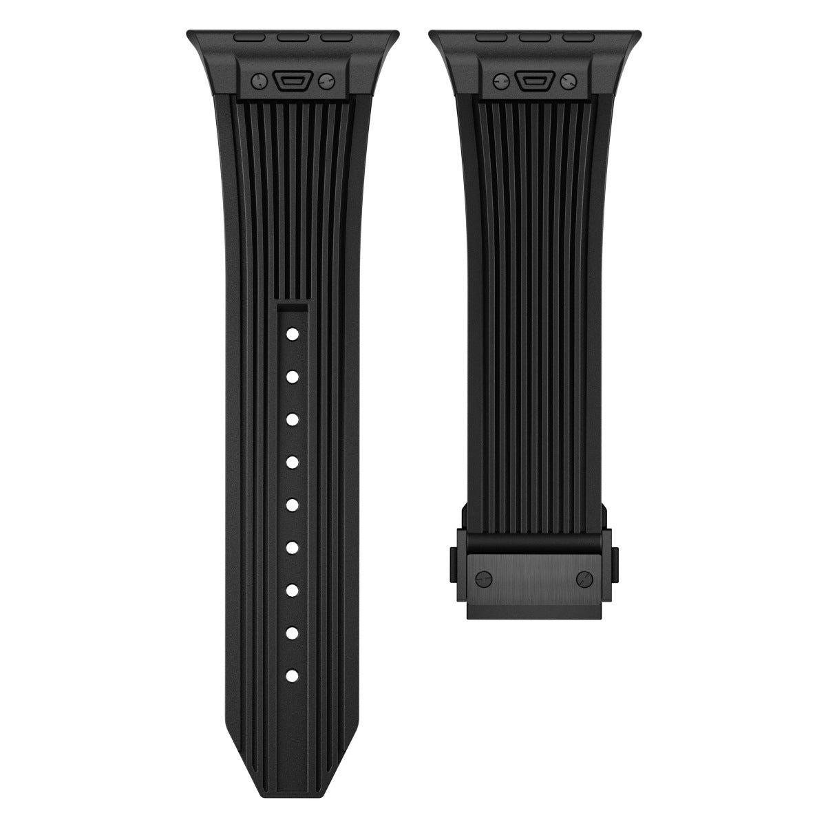 Transparent Liquid Elastic Silicone Metal Folding Buckle Watch Strap