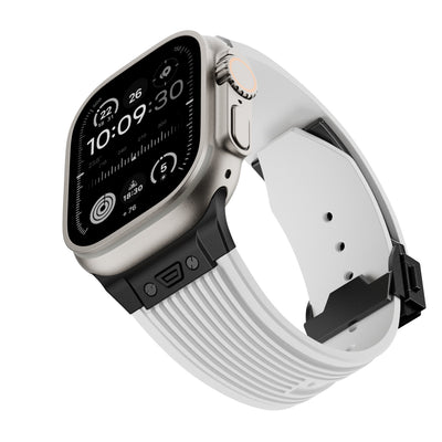 Transparent Liquid Elastic Silicone Metal Folding Buckle Watch Strap