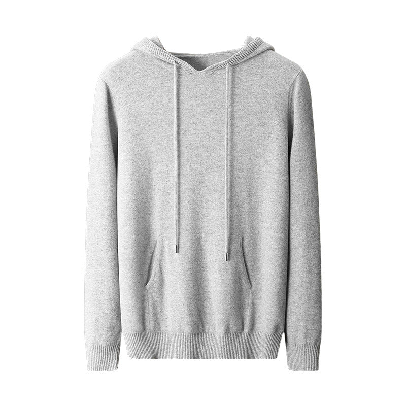 Men's Casual Hooded Cashmere Sweatshirt Autumn And Winter Loose Top