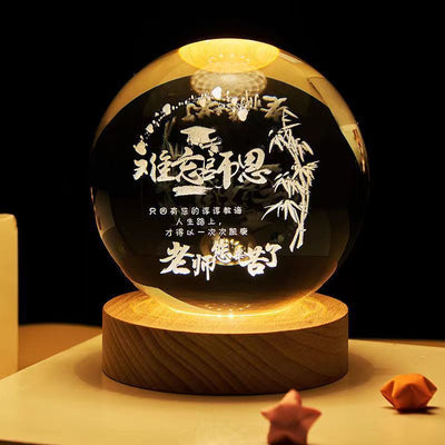 Luminous Starry Sky And Planets Moon Moon Crystal Ball Small