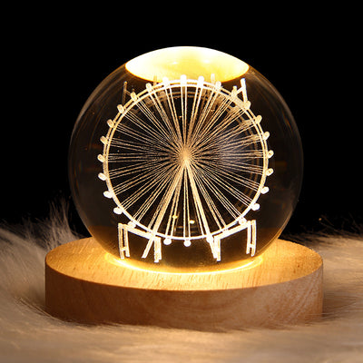 Luminous Starry Sky And Planets Moon Moon Crystal Ball Small