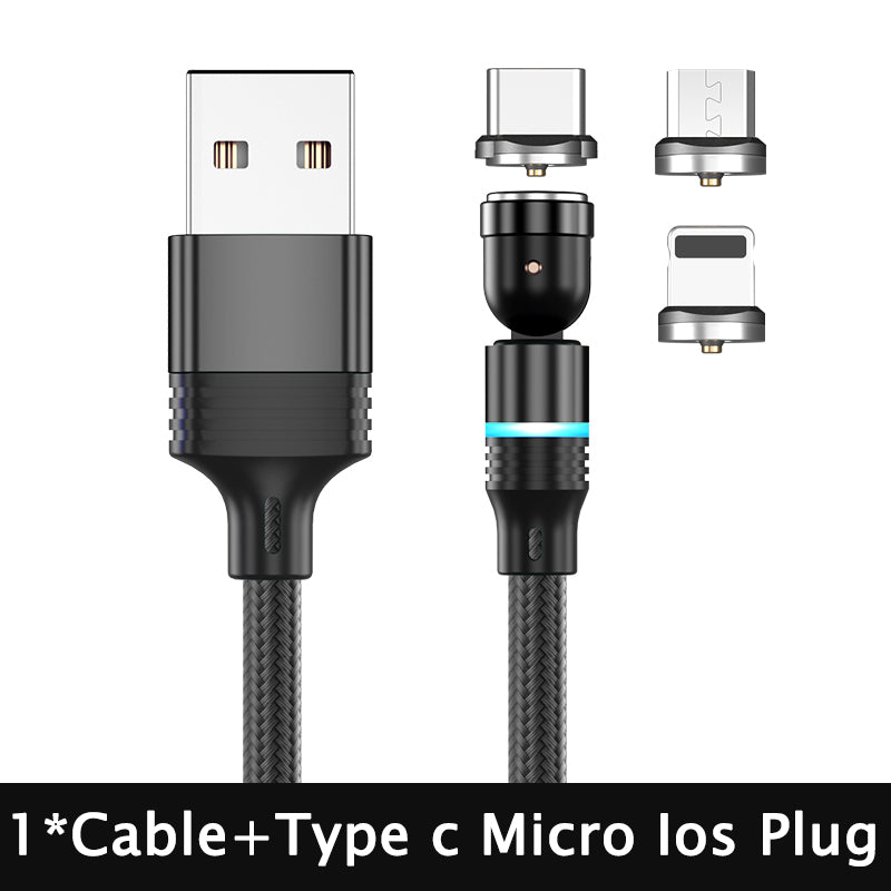 540 Grad drehbares magnetisches Ladekabel für Android Typ C