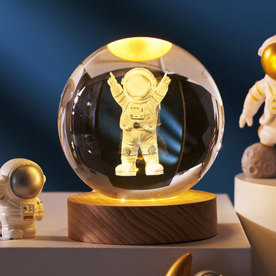 Luminous Starry Sky And Planets Moon Moon Crystal Ball Small