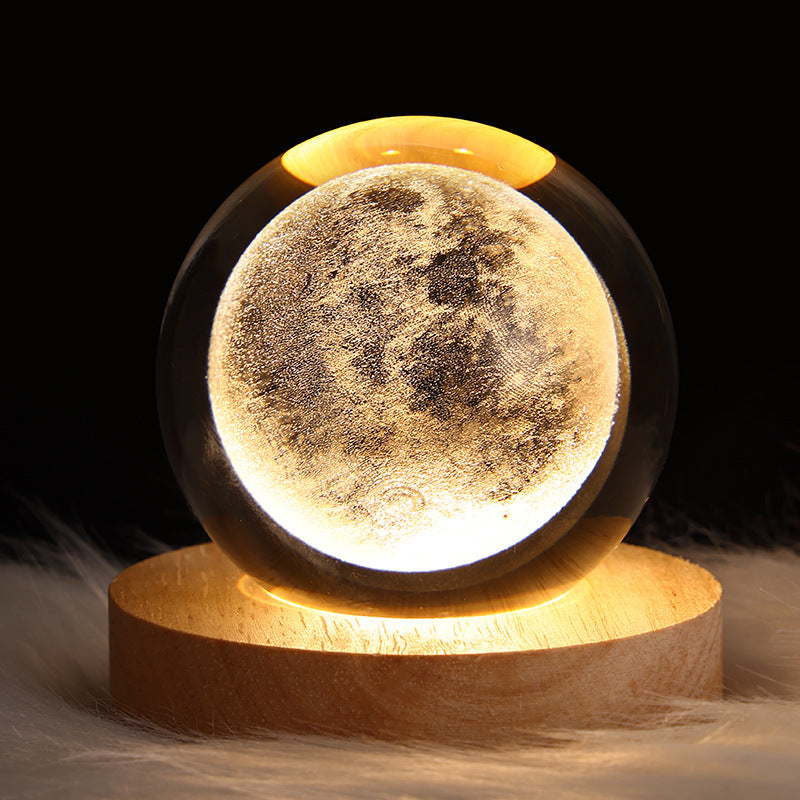 Luminous Starry Sky And Planets Moon Moon Crystal Ball Small