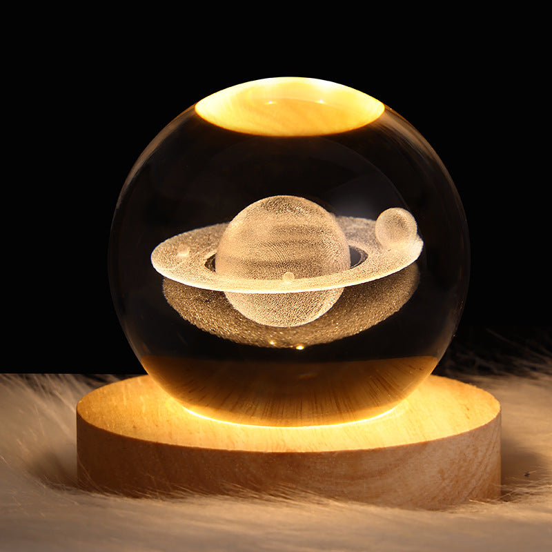 Luminous Starry Sky And Planets Moon Moon Crystal Ball Small
