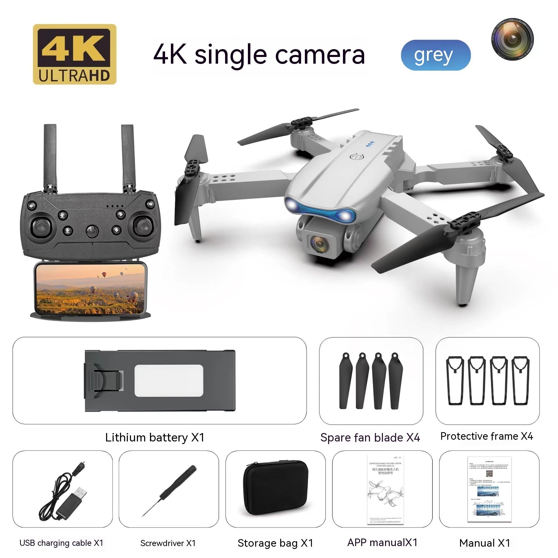 E99pro Aerial Drone 4k High - definition Dual Camera Three Sided Camera - TS Store