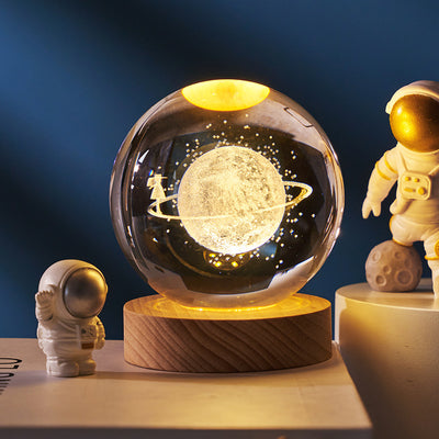 Luminous Starry Sky And Planets Moon Moon Crystal Ball Small