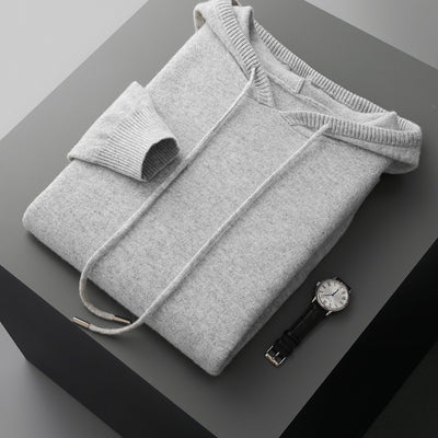 Men's Casual Hooded Cashmere Sweatshirt Autumn And Winter Loose Top