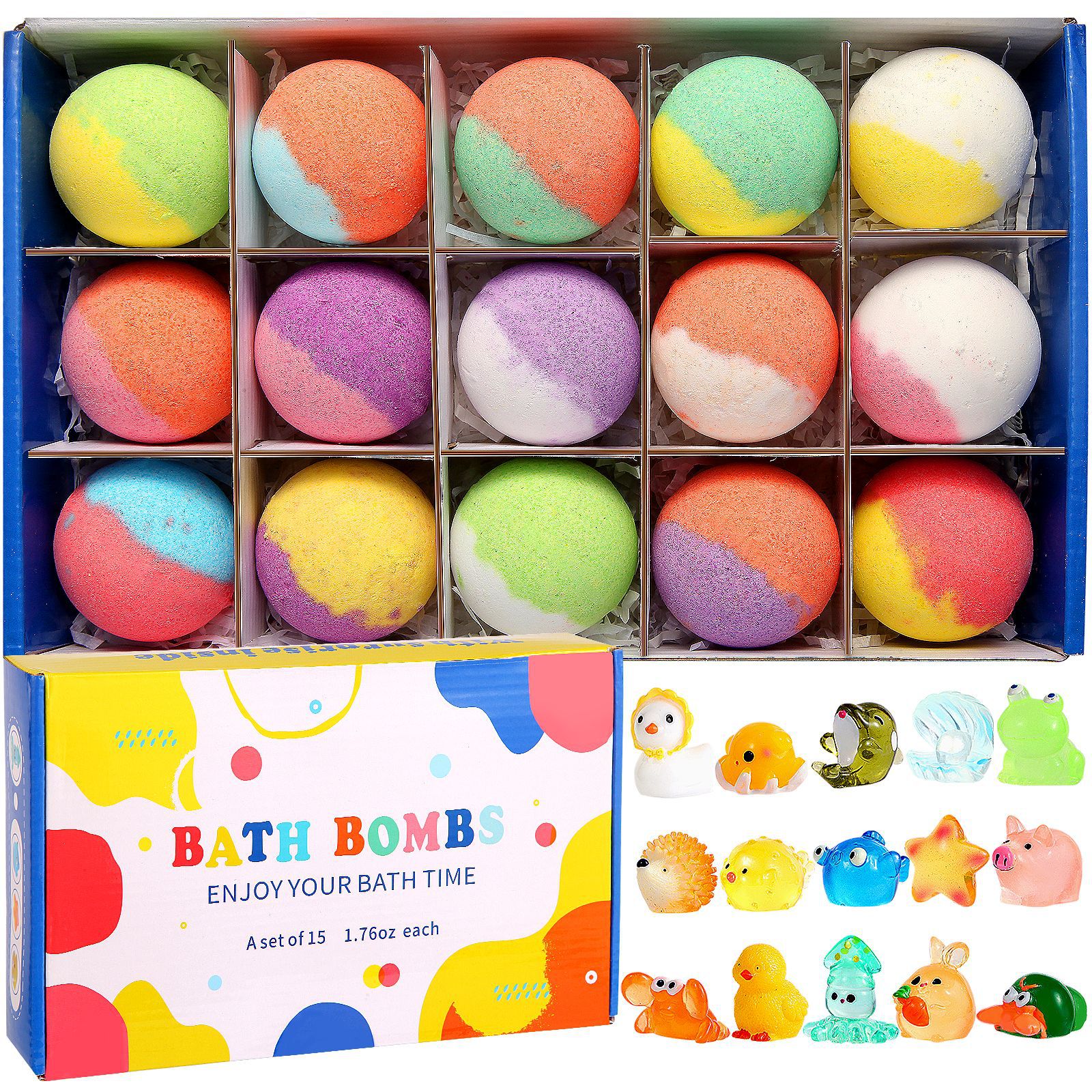 Glow-in-the-Dark Doll-Shaped Bath Bombs - Kids Bath Time Fun Set with Fizzing Bubble Foam - TS Store