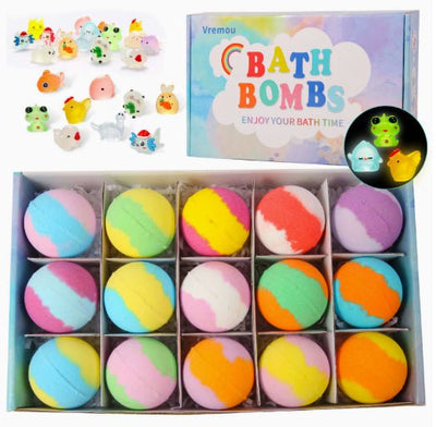 Glow-in-the-Dark Doll-Shaped Bath Bombs - Kids Bath Time Fun Set with Fizzing Bubble Foam - TS Store