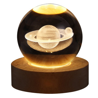 Luminous Starry Sky And Planets Moon Moon Crystal Ball Small - TS Store