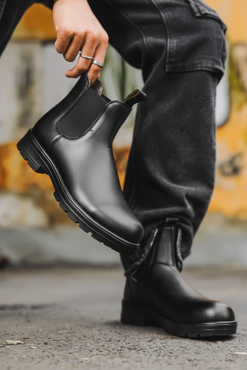 Men's Retro Chunky - Soled Casual Ankle Boots - TS Store