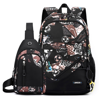 Mens Two - Piece Set Backpack And Chest Bag - TS Store
