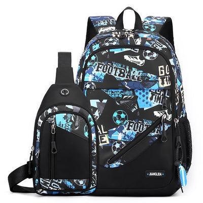 Mens Two - Piece Set Backpack And Chest Bag - TS Store