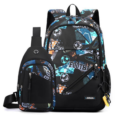 Mens Two - Piece Set Backpack And Chest Bag - TS Store