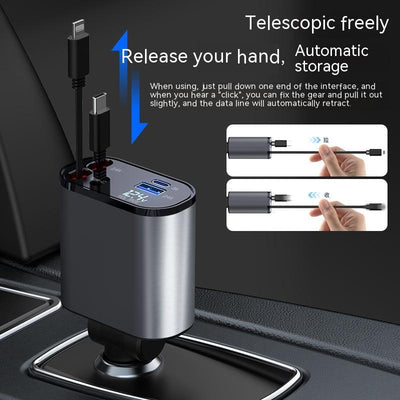 Metal Car Charger 100W Super Fast Charging - TS Store