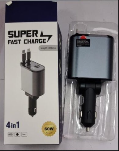 Metal Car Charger 100W Super Fast Charging - TS Store