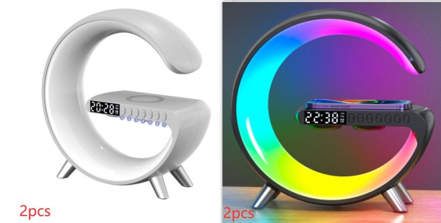 New Intelligent G Shaped LED Lamp Bluetooth Speake Wireless Charger Atmosphere Lamp App Control For Bedroom Home Decor - TS Store