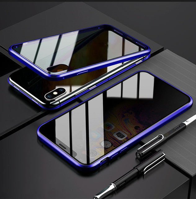 Phone Case Anti - peep Magnetic Protective Shell Magnetic Privacy Glass Case For Phone - TS Store