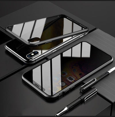 Phone Case Anti - peep Magnetic Protective Shell Magnetic Privacy Glass Case For Phone - TS Store