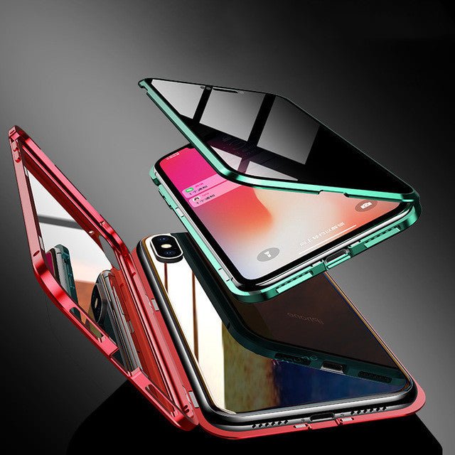 Phone Case Anti - peep Magnetic Protective Shell Magnetic Privacy Glass Case For Phone - TS Store