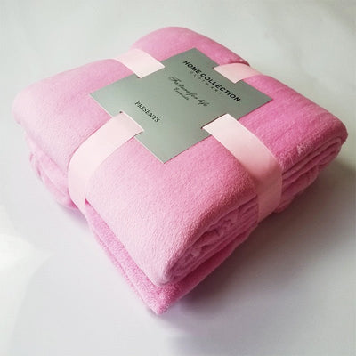 Pure Color Fleece Fleece Blanket Travel Blanket - TS Store