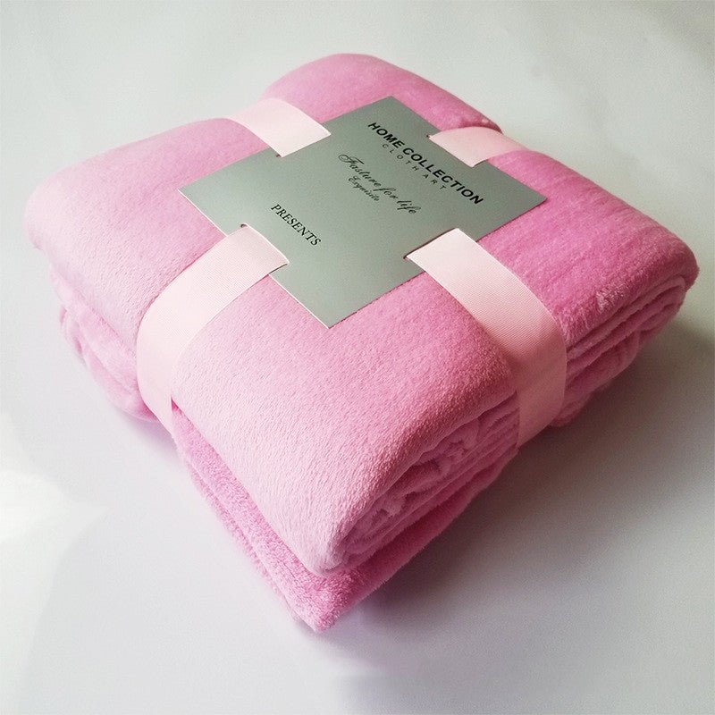 Pure Color Fleece Fleece Blanket Travel Blanket - TS Store