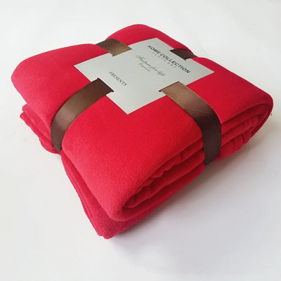 Pure Color Fleece Fleece Blanket Travel Blanket - TS Store