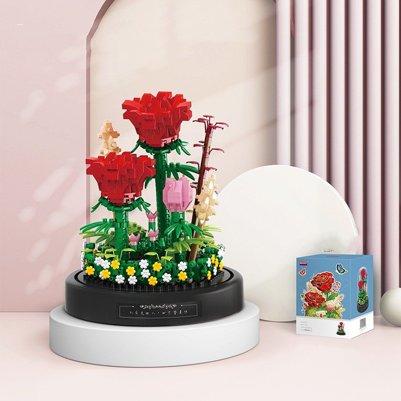 Small Particle Assembly Rose Decoration Toys - TS Store