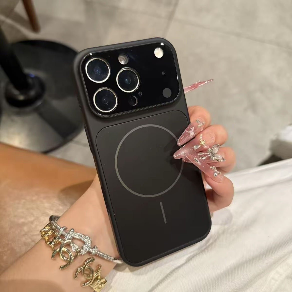Solid Color All - inclusive Magnetic Phone Case Nano Frosted Glass For Magsafe Phone Case For I Phone 17 Air 16 15 14 13 Pro Max Magnetic Wireless Charge Armor Covery - TS Store